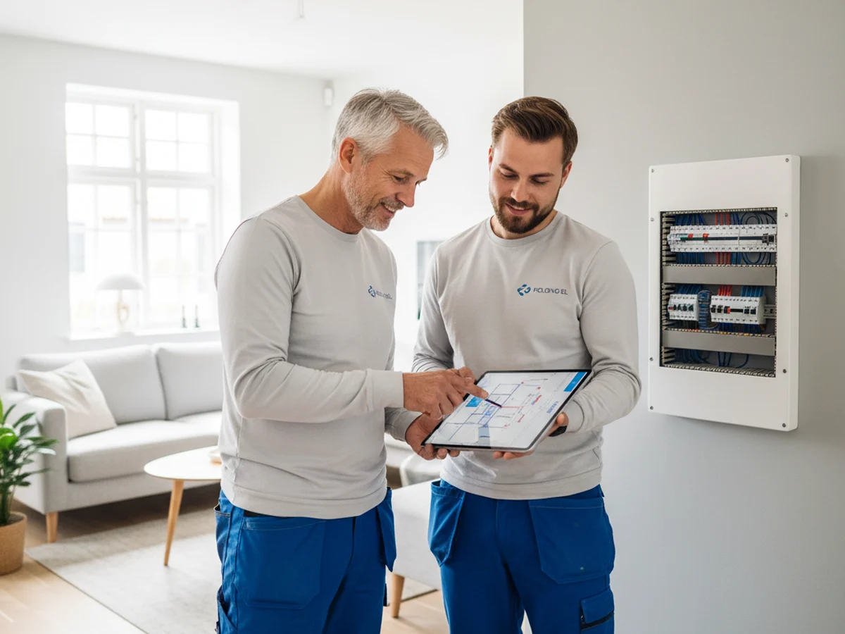 Elektriker fra Kolding i arbejde